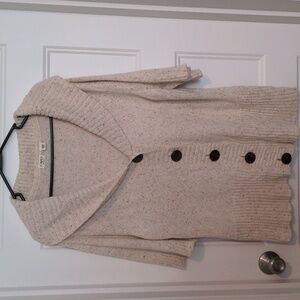 Cato Woman Plus Size 18/20W Speckled Cowl Neck Cardigan Sweater